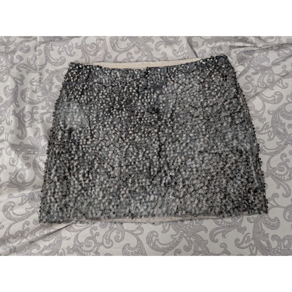 guess sequin stretch mini skirt size xs